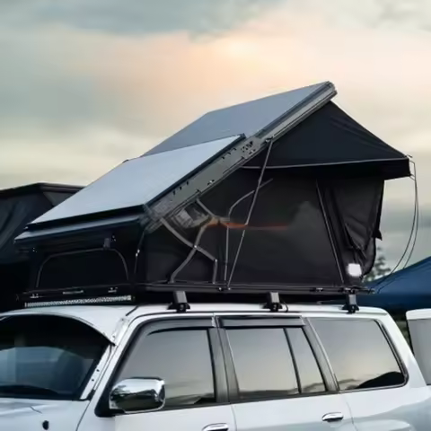 Multilingual Waterproof Hard Cover 4 Person SUV Camping Auto Exterior Parts Rooftop Tent