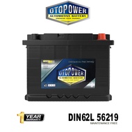 Otopower DIN62L - 56219 Mf Battery (Bateri Kering) Car Battery for Proton X50, Peugeot 206, 305, 308