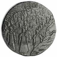 兵馬俑仿古銀幣五盎司，銀幣五盎司，銀幣5oz，限量銀幣，仿古銀幣，銀幣，收藏錢幣，錢幣，紀念幣，幣~裴濟兵馬俑仿古銀幣五盎司~限量2500枚全新五盎司