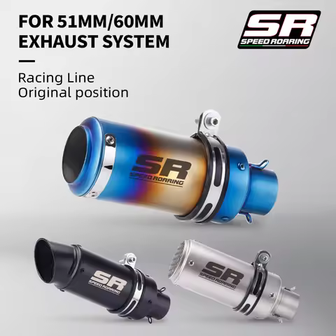 51mm 60mm Universal Motorcycle Exhaust Muffler Steel with DB Killer-project Z800 900 Z1000 CBR600 S1