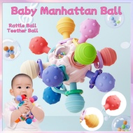 Baby Manhattan Ball Newborn Rattle Ball Teether Ball Grinding Teether Grasping Sensory Training Toy