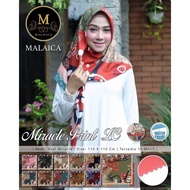 Malaica Voal Miracle Print Hijab Segiempat Waterproof