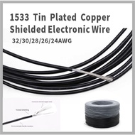 1533 single core shielded wire 32-24AWG tinned copper wire wrapped shielded signal wire audio wire
