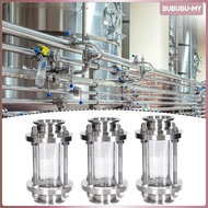 [BububuMY] Straight Sight Glass Water Oil  Sight Glass Tube Stainless Steel Frame Thick Glass Quick 