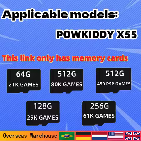 X55For POWKIDDY X55 TF Card Tons of Games 80000 GAMES TF Card Preloaded Games PSP Retro Handheld Gam
