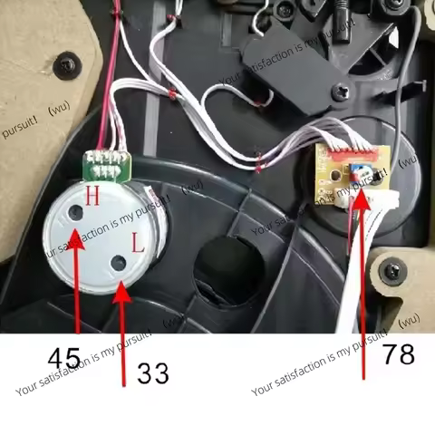 EG530SD-3F DC5-12V 3-Speed 33/45/78 RPM Metal Turntables Motor for Record Player