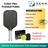 HTPICK LY-07 Professional T700 Extended Cloth Pattern Pickleball Paddle Cold Press Enhance Power and