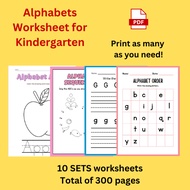 [PDF WORKSHEET] 300 Pages Alphabets Worksheet for Kindergarten/Tadika