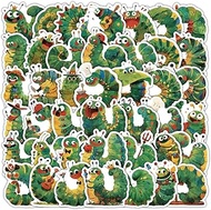 Caterpillar Stickers for Laptop (50 Pieces), Gift for Children, Teenagers, Adults, Caterpillar Water