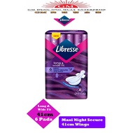 Libresse Maxi Night Secure 41cm Wings : 6 Pads