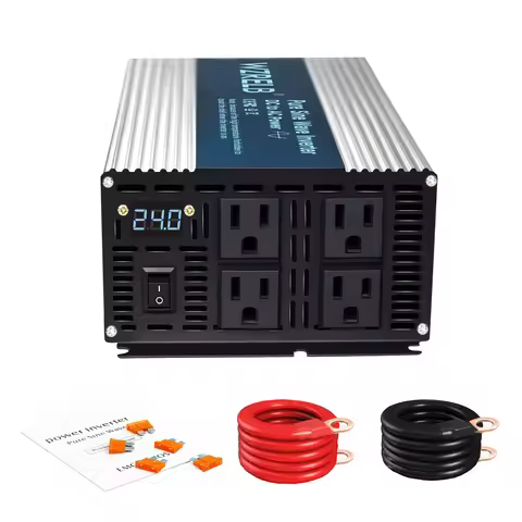 1200W LCD Display Pure Sine Wave Solar Inverter Power Solar Panel Converter Battery 12V/24V/36V/48V/