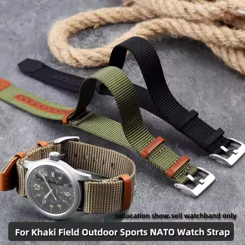 20MM 22MM Men's Outdoor Fabric Watch Strap For Hamilton Khaki Field Outdoor Sports NATO Watch band