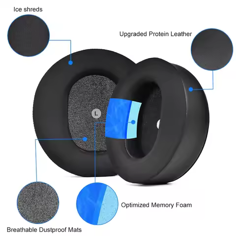 Cooling Gel Earpads Cushions Replacement Memory Foam Ear Cups Parts Headset Ear Cushion for Audeze M