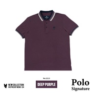 AEIOU เสื้อโปโล 🟣สีม่วงเข้ม Memo🦊Premium รุ่น Signature DEEP PURPLE ลิขสิทธิ์แท้