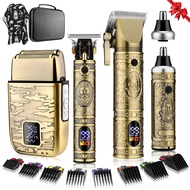 Hair Clippers for Man T-Blade Trimmer Nose Hair Trimmer Electric Shaver Set, Professional Metal Body