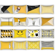 <Stock>Pillow case Yellow 30cm×50cm.Home Decor sofa lumbar Cushion pillow cover,Housewarming cushion