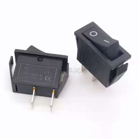10Pcs Rocker Switch 15A 250V 30A 220VAC 2Pin/3Pin ON-OFF KCD3-102/N 15*32 mm Power Switch