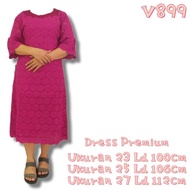 [Baru] Dress Katun Bolong Premium V899