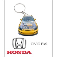 honda civic ek9 keychain 2d yellow EK ek1 ek2 ek3 ek4 ek5 ek6 ek7 ek8 ek9 ferio