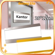 Sliding Name Plate 28cm*12cm Stainless Steel Room Door Name Plate Acrylic Sliding Name Plate Room Na