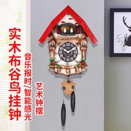 Rhythm（RHYTHM） Japanese Rhythm Gugu Clock Living Room Home Cuckoo Time Reporting Creative Imported Pendulum Solid Wood Quartz Wall Clock