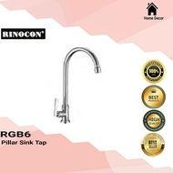 RINOCON RGA6  SUS304 Stainless Steel Kitchen Sink Tap Pillar and Wall Paip Sinki Dapur