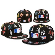 M-L-B Yankees Co branded BOGO Embroidered Badge Fully Enclosed Baseball Hat Flat Eaves in Stock V9K0
