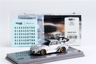 ZZY-Tarmac Works 1:64 Porsche RWB 993 Silver Phantom Silver Pig w/Decal China Exclusive Diecast Mode