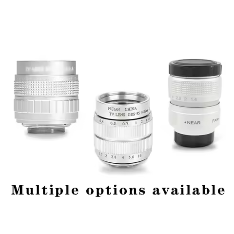 Fujian 25mm F1.4 / 35mm F1.7 / 50mm F1.4 CCTV TV Camera Lens + C- Macro Ring Camera For Canon EOS R 