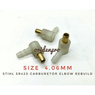 STIHL sr420 420 400 WALBRO carburetor elbow rebuild 4.06mm 1pcs