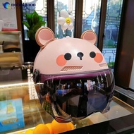 NOBELJIAOO 2Pcs Motorcycle Helmet Decoration Bear Ears Electric Bike Helmet Stickers Decor Cute Mult