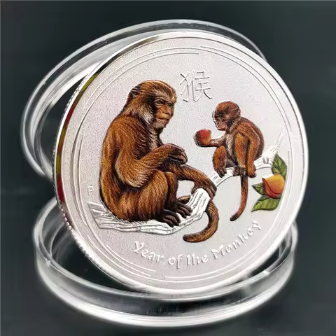 Year Of The Monkey/Horse/Rat/Pig/Dog/Ox Australia Animal Commemorative Coins 1 oz Silver Elizabeth I