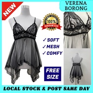 Korean Fashion Woman Lace Transparent Sleepwear Sexy Lingerie Free Size Nightwear Baju Tidur Seksi Wanita 女生性感情趣睡衣 Ready Stock 1127 - Verena Borong