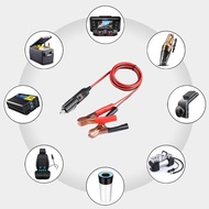 KIN Alligator Clamp to Male Lighter Extension Cable Car to Car Power Adapter Plug Socket Cord for w 