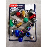 RAYS TYRE RACINGS NUT, STEEL WHEEL SHORT NUT, NUT BESI, RAYS OFFICIAL MOTOR SPORTS GEAR
