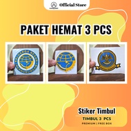 Alfatih Army Savings Package 3PCS Transportation Agency Stickers 6x7 cm Embossed Vehicle Motorcycle