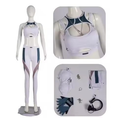 Women Yoga Clothes Naraka: Bladepoint Shayol Wei Cosplay Costume Uniform Headset Accessories Suit Ha
