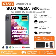 SUXI MEGA-98K Tablet 12" 2K 6+128GB 7000mAh Android 14 w/4G LTE & Quad Speakers pad cod
