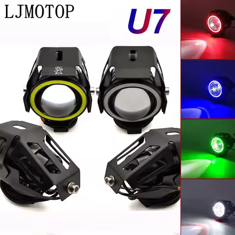 125W Motorcycle Headlight 3000LM Low Beam Flash U7 light LED auxiliary For SUZUKI V-Strom 650/DL650 