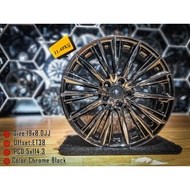 TOYOTA STYLE 19X8 ET38 5X114.3 CHROME BLACK