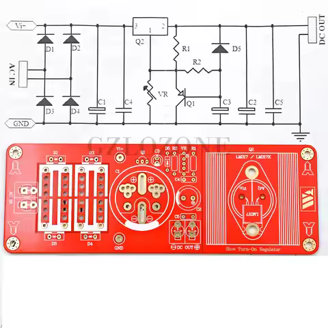 LM317K Adjustable Filament Soft-start Linear Power Supply Board Bare PCB (B6-17)