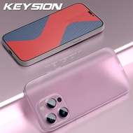 KEYSION Matte Clear Case สำหรับ iPhone 13 Pro Max พร้อมฟิล์มป้องกันกล้องใสโทรศัพท์ฝาหลังสำหรับ iPhone 12 11 Pro Max