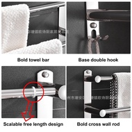 304Stainless Steel Retractable Towel Rack30cm-58cm Bathroom Storage Rack Adjustable Towel Bar Single
