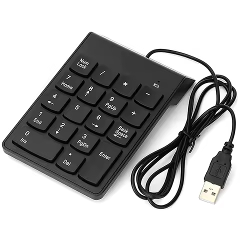 Wired USB Numeric Keypad 18 Keys Mini Digital Number Pad Keyboard Replacement for iMac/Mac Pro/MacBo