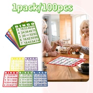 100PCS  Kartu Bingo / Bingo Card / Kartu Bingo Ukuran Besarard Set Kartu Bingo Ukuran Besar 5 Warna 
