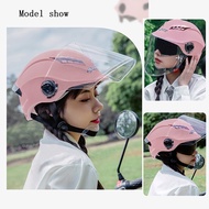 【Girlbob】Motorcycle Helmet  with Double Lens Motor Helmet  Electromobile Crash Helmet