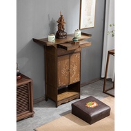 Get coupons🪁Solid Wood Altar Buddha Shrine Household Modern Minimalist Shrine Altar Incense Burner Table Buddha Cabinet