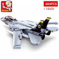 Educational toy model Assembling F14D Tomcat 404pcs Sluban Modern Jet Fighter M38-B0755