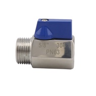 5/8 BSP PN63 Mini Ball Valve 304 Stainless Steel Mini Sanitary Female To Male Ball Valve For Homebre