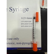 Painless Insulin Syringe 32G 6mm 1ml 0.5ml Syringe - Less Sting Less Bleeding